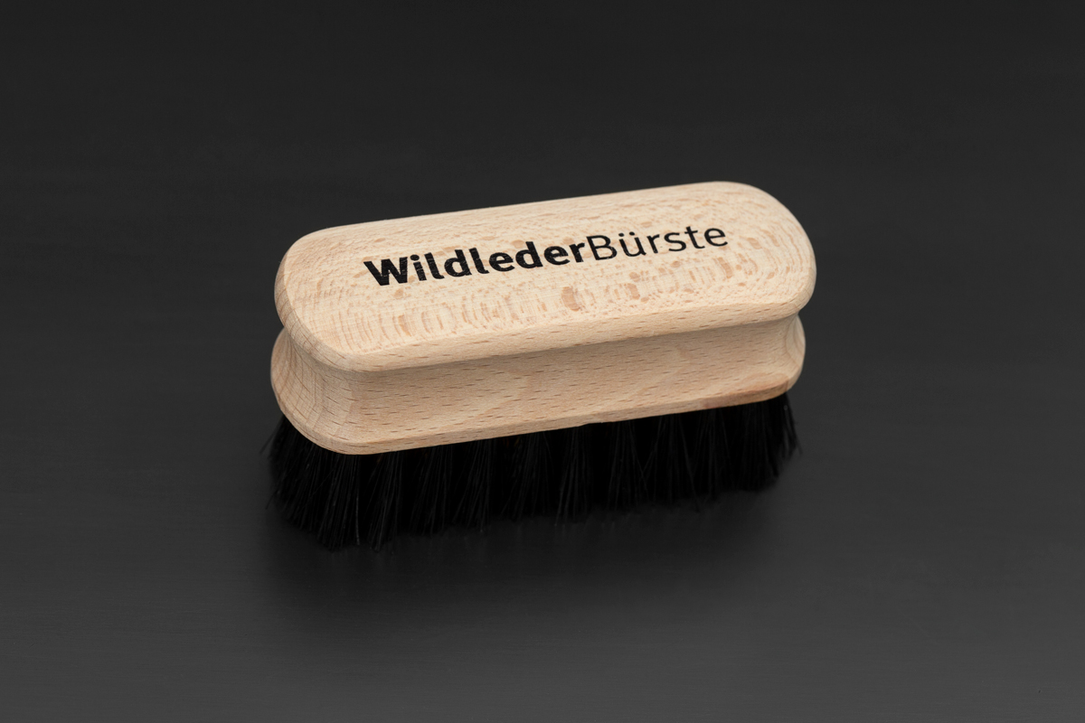 Small Brass Suede Brush